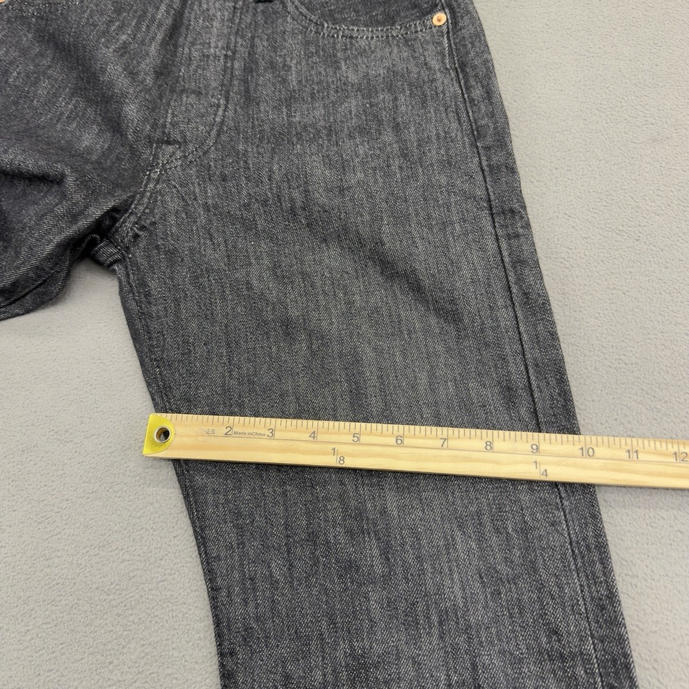 Levis 501 '93 Straight Jeans Mens 29x34 Dark Gray Stretch Button Fly Skater - Picture 10 of 12